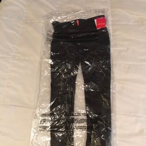 Brand new!!! Spanx faux leather leggings wine